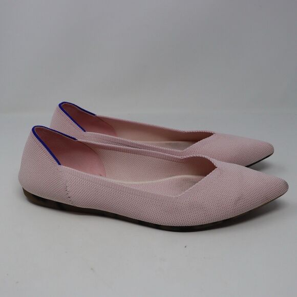 Rothy’s The Pointed Toe Ballet Flats Shoes Women's Size 10.5 Blush Pink - Picture 2 of 5
